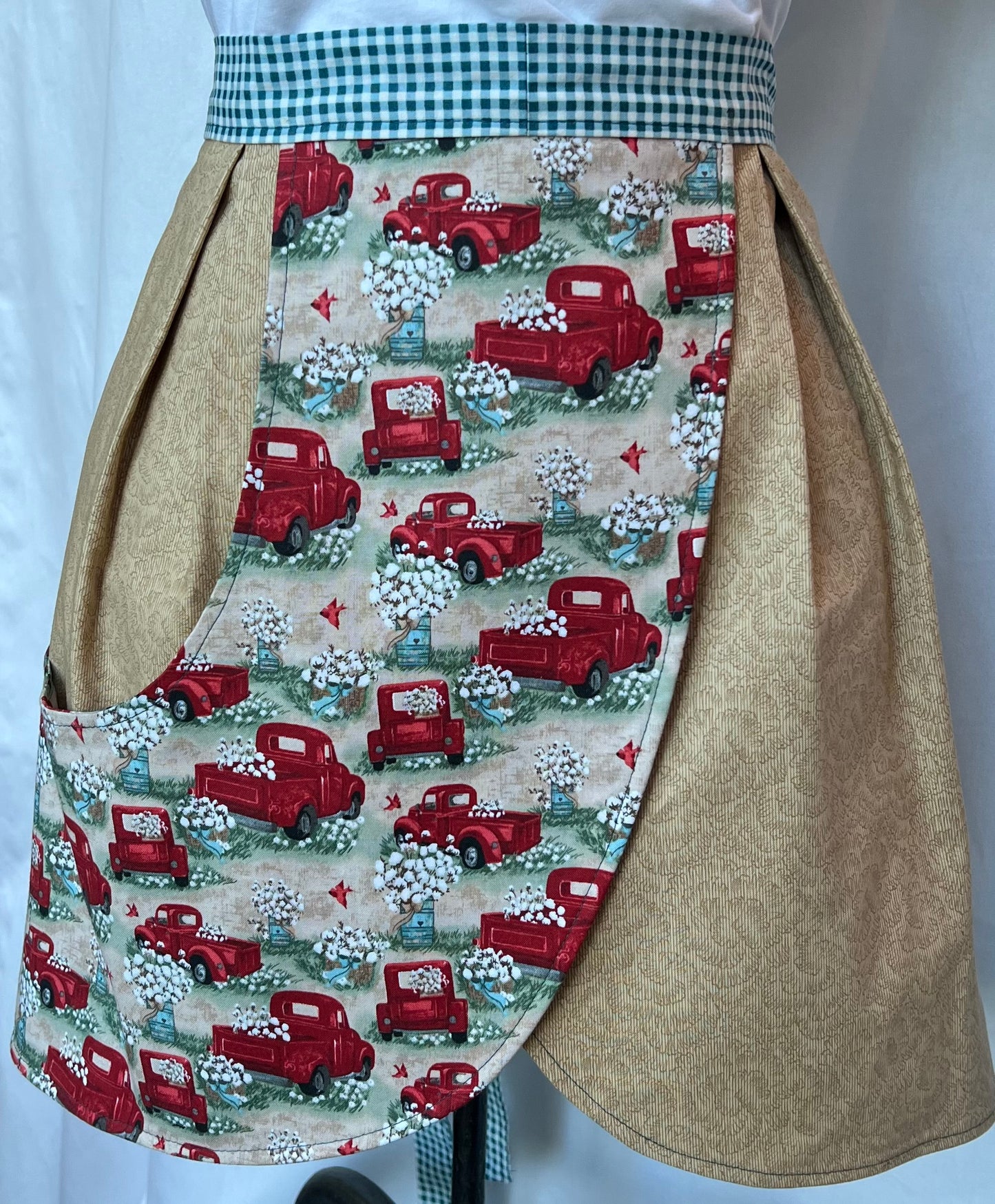 Petal Apron- vintage red truck