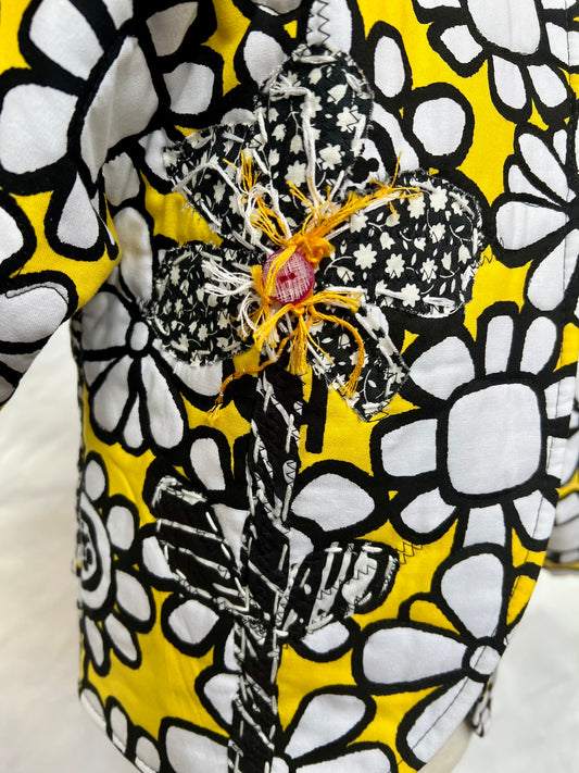 I-4-U black and white quilted children's jacket