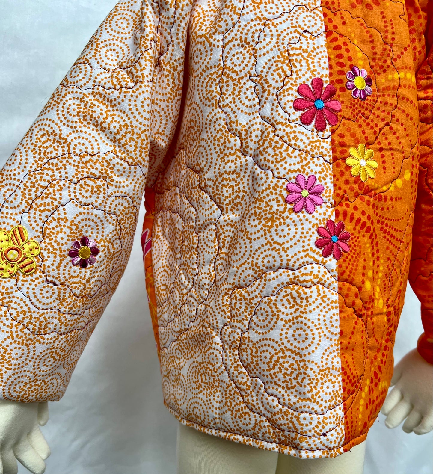 1-4-U Children's jacket - Orange and pink dragon flies