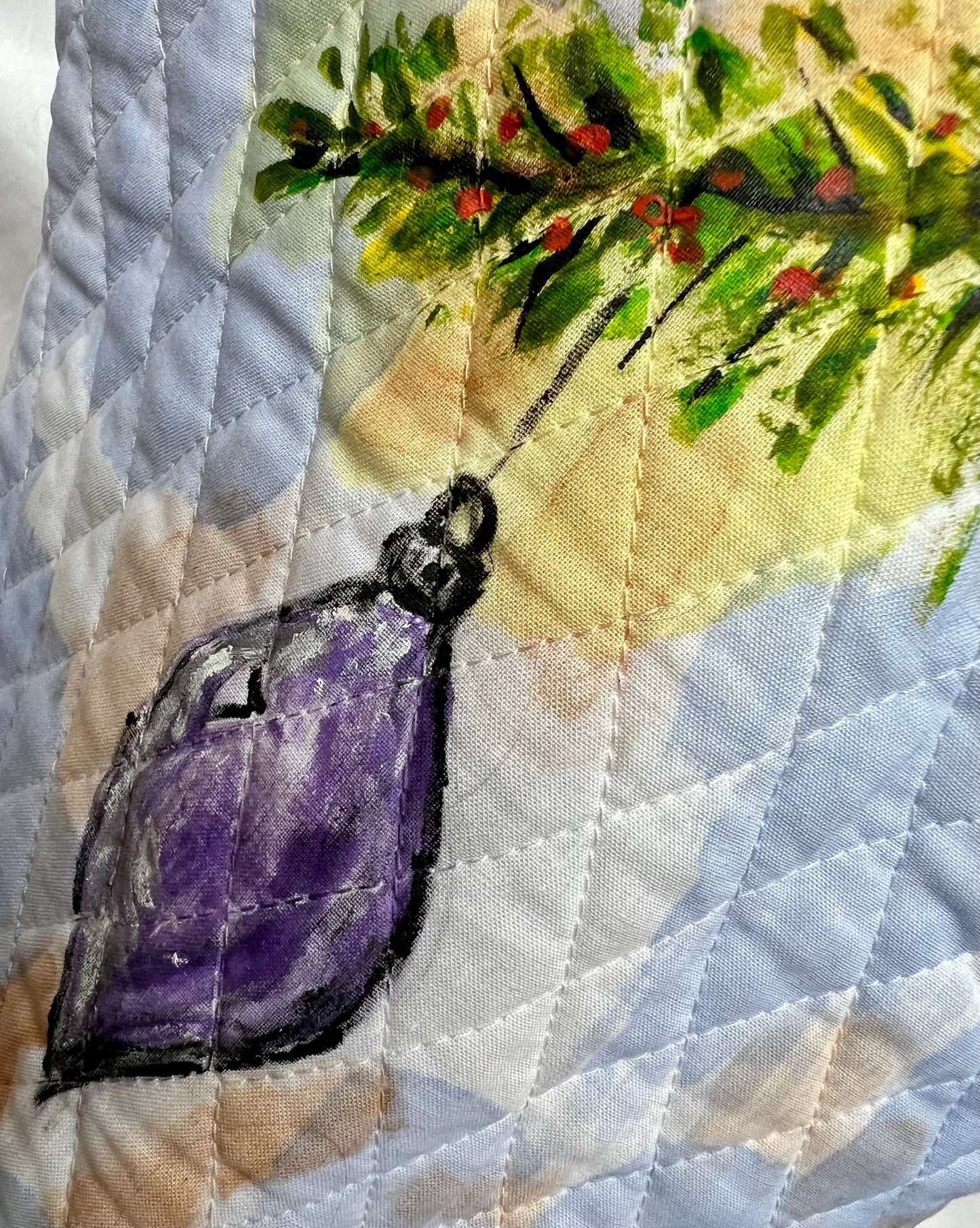 1- 4- U times 2   hand painted Christmas theme