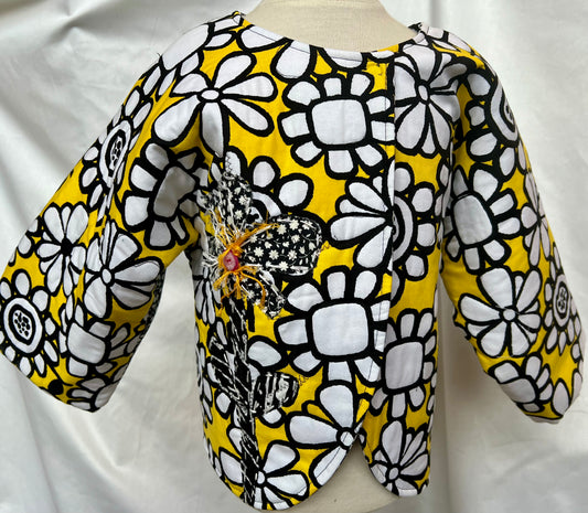 I-4-U black and white quilted children's jacket