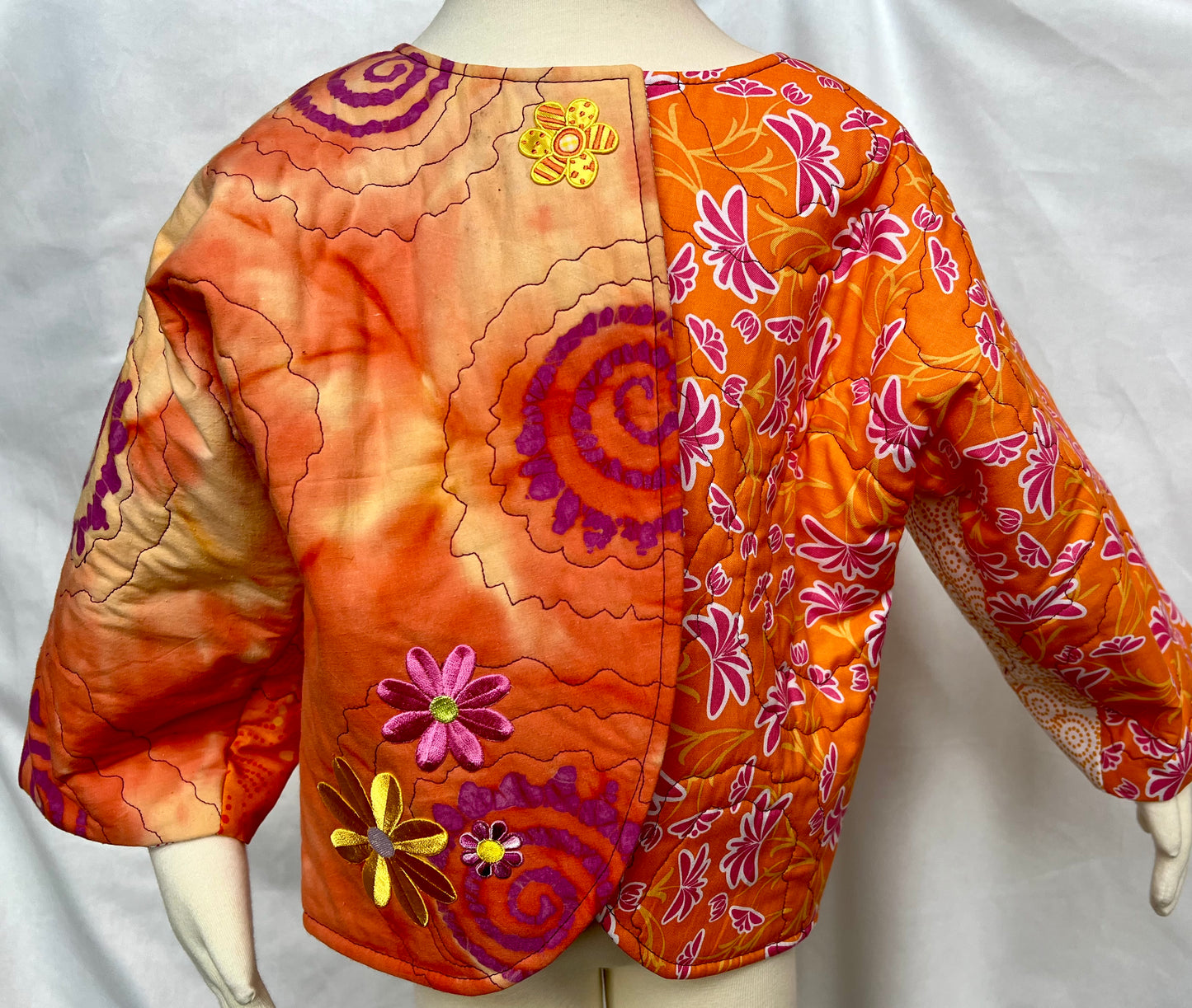 1-4-U Children's jacket - Orange and pink dragon flies