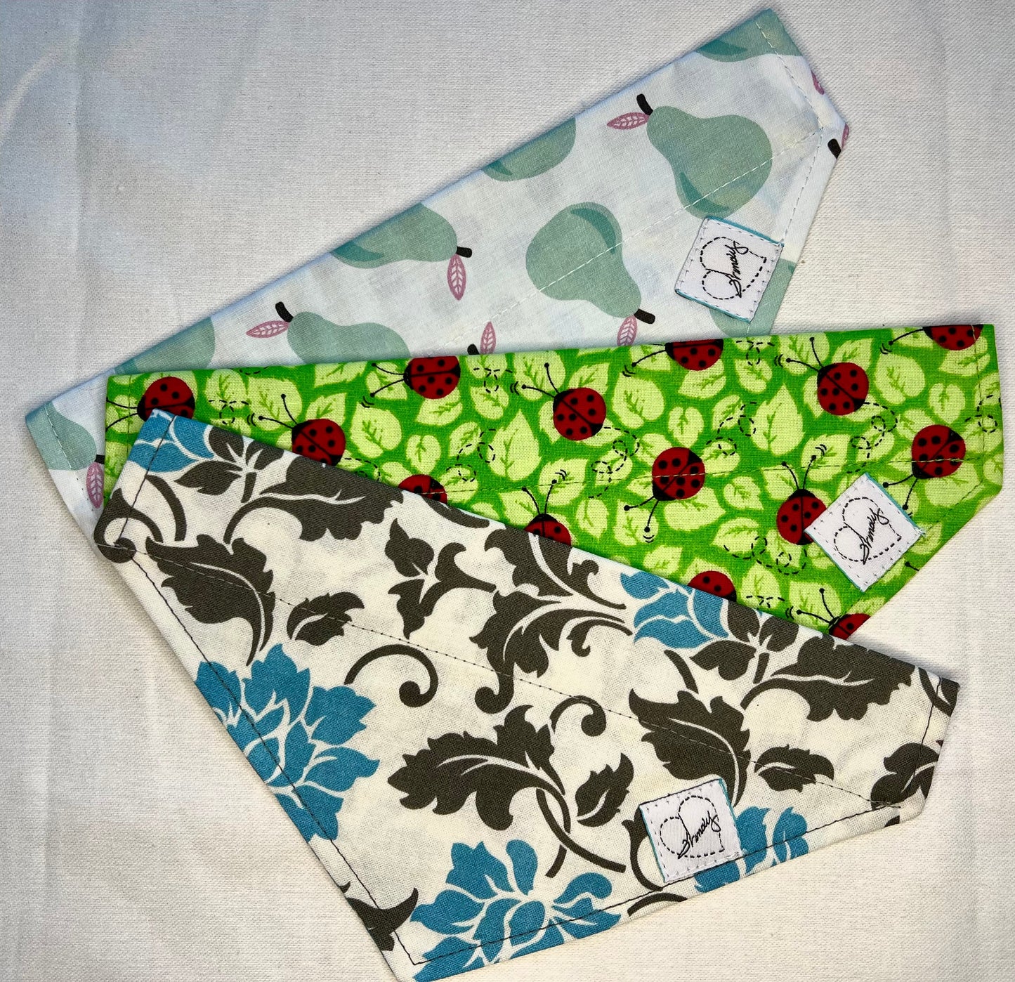 Doggie Bandana - set of 3  Mixed fabrics