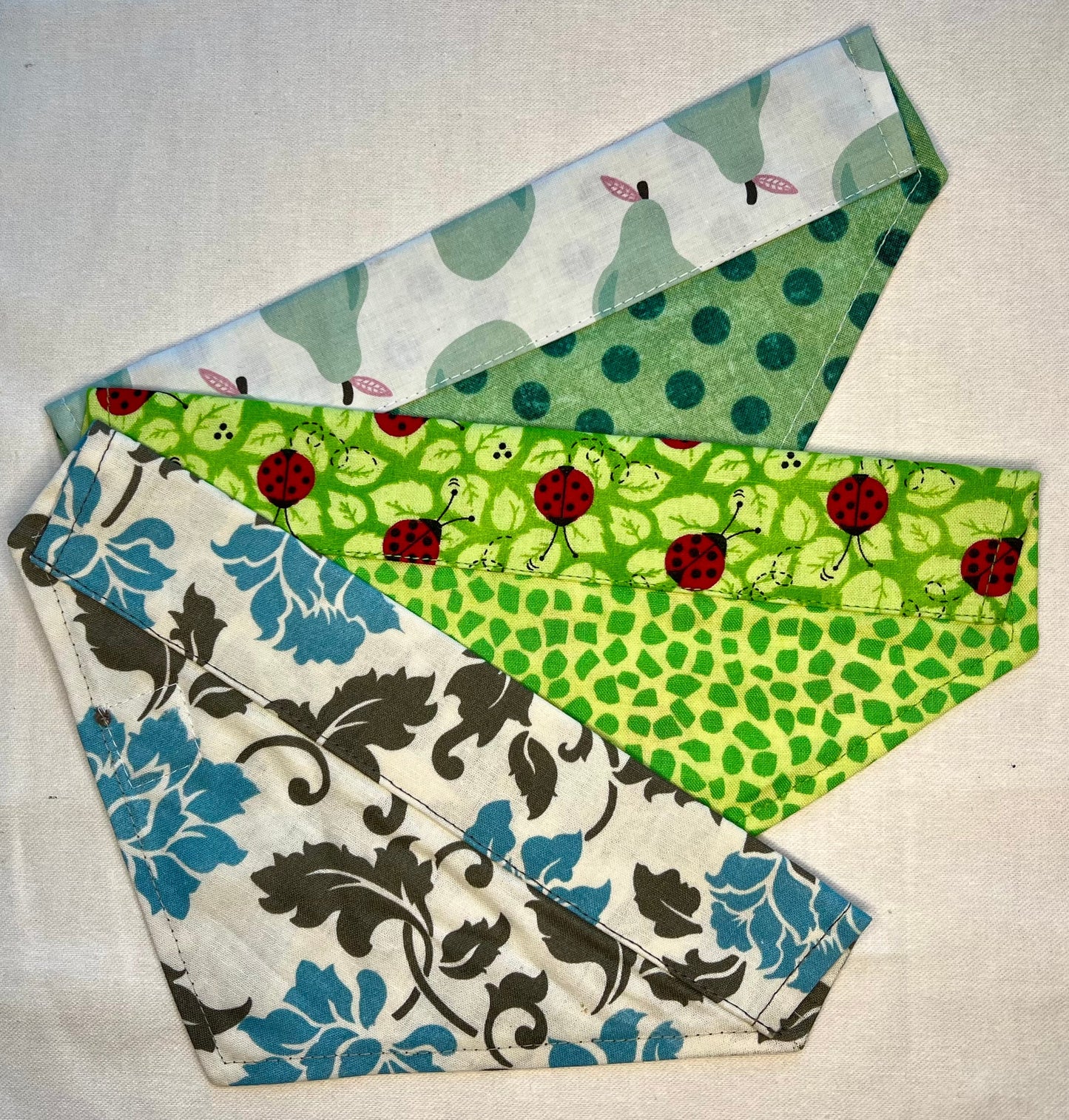 Doggie Bandana - set of 3  Mixed fabrics
