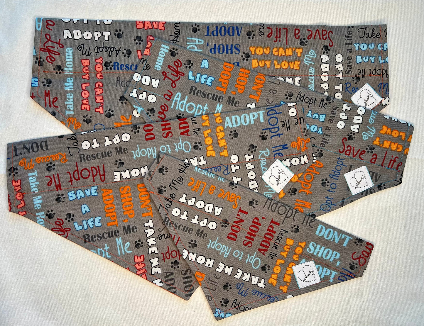 Doggie Bandana  Rescue  set of 4