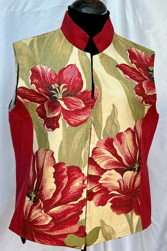 Lady's Vest - Red Poppies