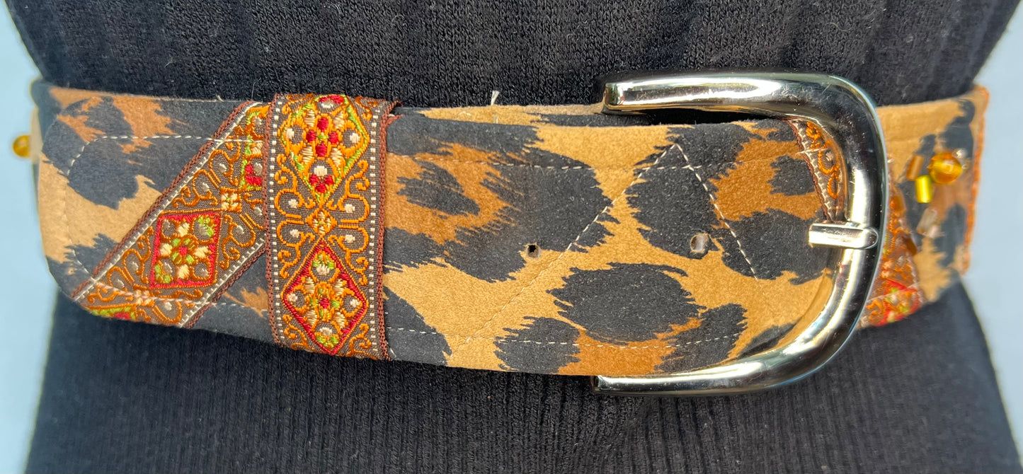 Ultrasuede Cheetah belt
